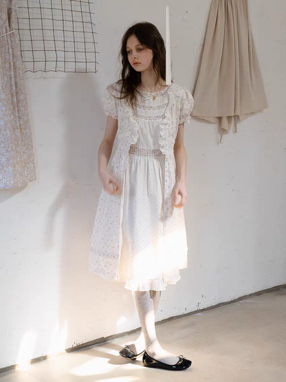 Kissgarnet. Original Design Polka Dot Cutout Lace Dress