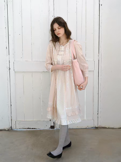 Kissgarnet. Original Design Polka Dot Cutout Lace Dress