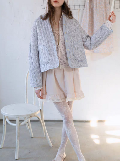 Kissgarnet. Original Design Embroidered Cardigan-Style Overlay Dress & Lace Slip Dress Set