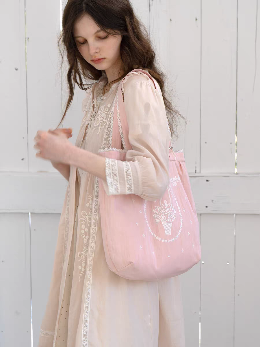 Kissgarnet. Original Design Embroidered Cardigan-Style Overlay Dress & Lace Slip Dress Set