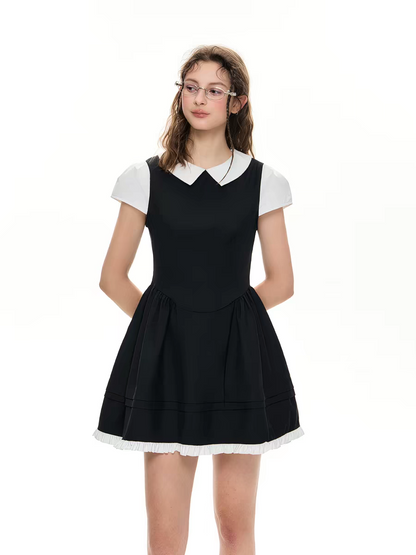 Romance Nanci. Original Design Two-in-One Short Sleeve A-Line Dress