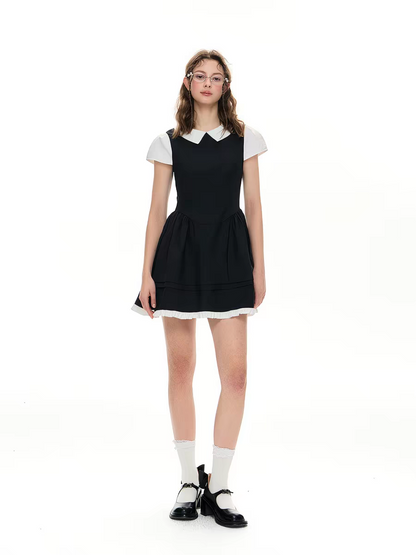 Romance Nanci. Original Design Two-in-One Short Sleeve A-Line Dress