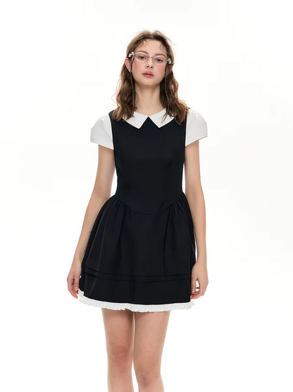 Romance Nanci. Original Design Two-in-One Short Sleeve A-Line Dress