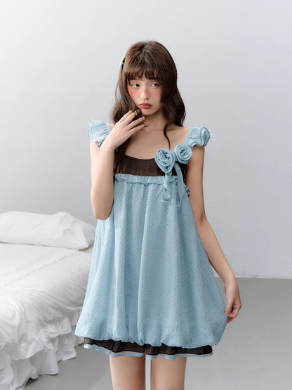 Narratorgirls. Original Design Floral Bubble Hem Sleeveless Cami Dress