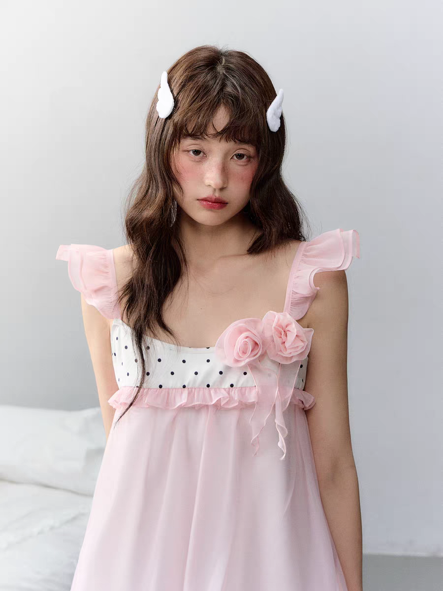 Narratorgirls. Original Design Floral Bubble Hem Sleeveless Cami Dress