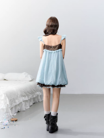 Narratorgirls. Original Design Floral Bubble Hem Sleeveless Cami Dress