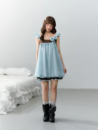 Narratorgirls. Original Design Floral Bubble Hem Sleeveless Cami Dress