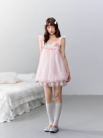 Narratorgirls. Original Design Floral Bubble Hem Sleeveless Cami Dress