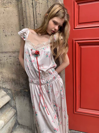 UNOSA. Original Design Floral Print Vase Silhouette Cami Dress