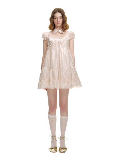 Romance Nanci. Original Design Polka Dot High-Waist A-Line Dress