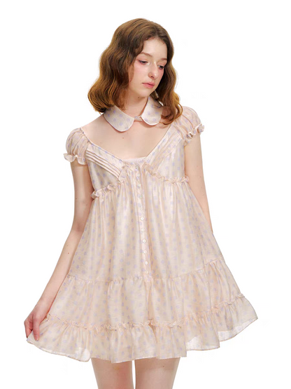 Romance Nanci. Original Design Polka Dot High-Waist A-Line Dress