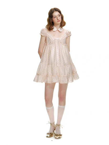 Romance Nanci. Original Design Polka Dot High-Waist A-Line Dress